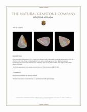 22.15 Ct. Multi Color White Opal from Ethiopia Appraisal
