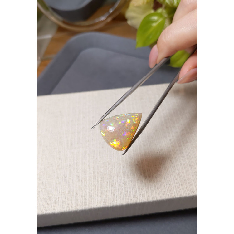 22.15 Ct. Multi Color White Opal from Ethiopia