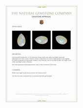 13.78 Ct. Multi Color Cabochon White Opal (Light Opal) from Ethiopia Appraisal