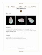 16.98 Ct. Multi Color Cabochon White Opal (Light Opal) from Ethiopia Appraisal