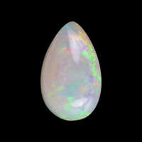 16.98 Ct. Multi Color Cabochon White Opal from Ethiopia Video