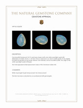 24.73 Ct. Multi Color Cabochon White Opal (Light Opal) from Ethiopia Appraisal