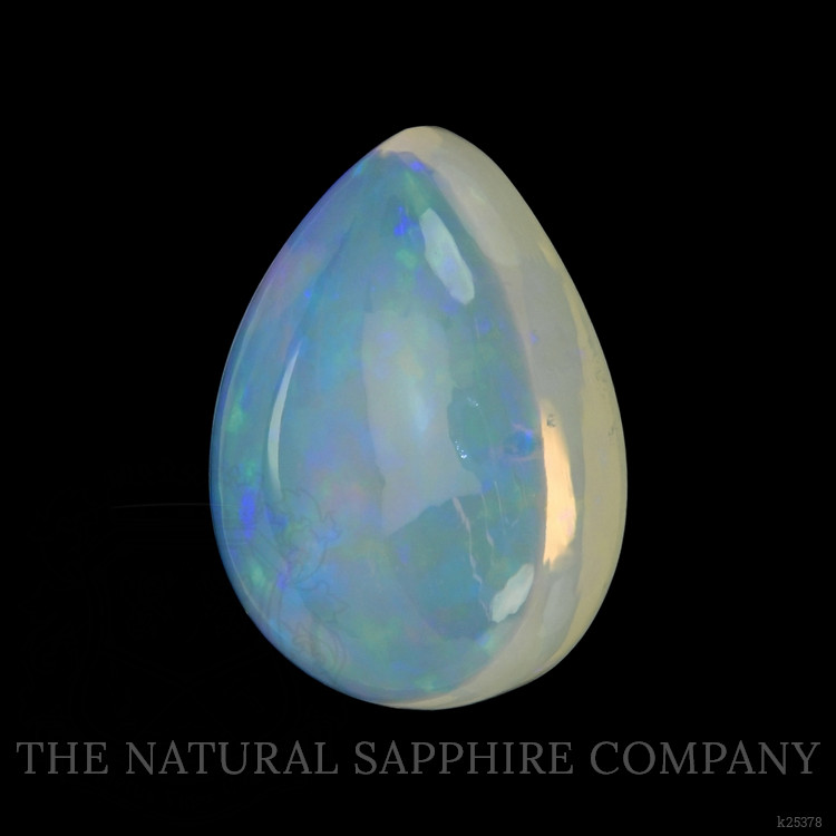 24.73 Ct. Multi Color Cabochon White Opal from Ethiopia