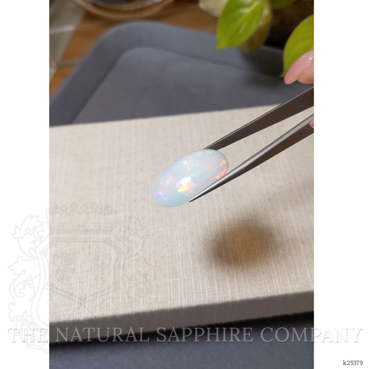 20.97 Ct. Multi Color Cabochon White Opal from Ethiopia