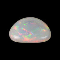 21.48 Ct. Multi Color Cabochon White Opal from Ethiopia Video