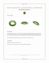 21.05 Ct. Green Cabochon Jade from Burma (Myanmar) Appraisal