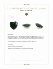 11.98 Ct. Green Jade from Burma (Myanmar) Appraisal