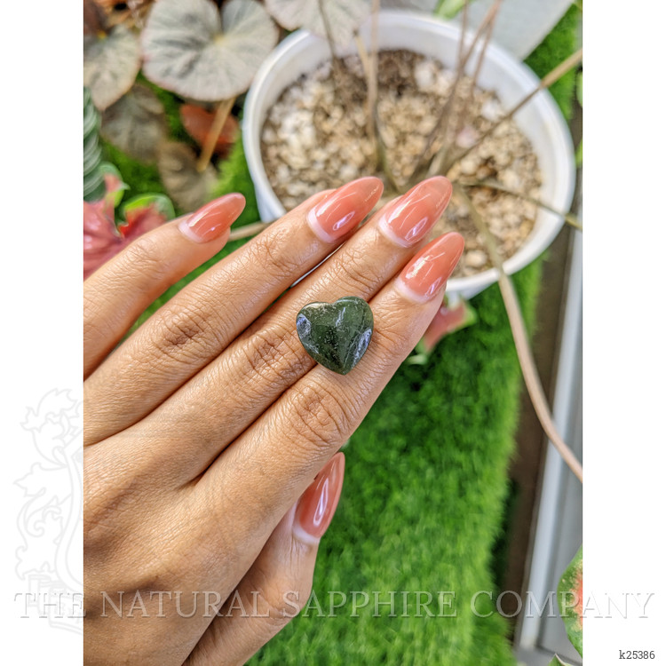 11.98 Ct. Green Cabochon Jade from Burma (Myanmar)