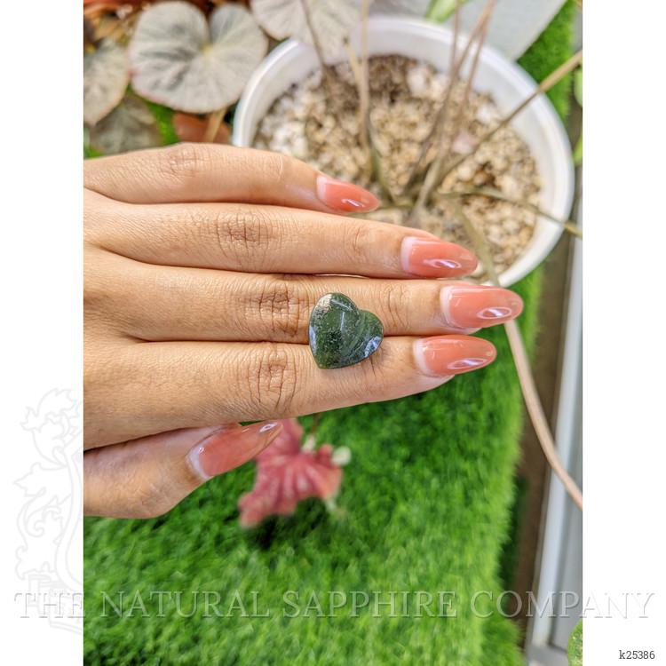 11.98 Ct. Green Cabochon Jade from Burma (Myanmar)