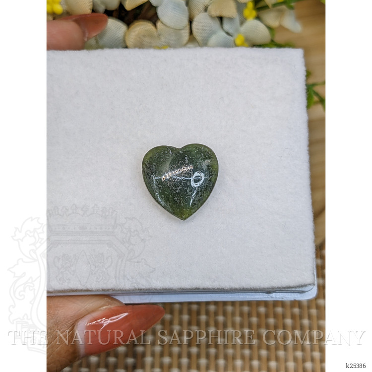 11.98 Ct. Green Cabochon Jade from Burma (Myanmar)
