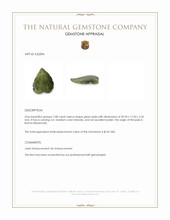 7.08 Ct. Green Jade from Burma (Myanmar) Appraisal