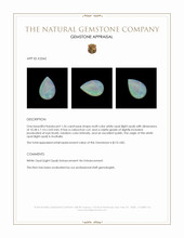 1.26 Ct. Multi Color Cabochon White Opal (Light Opal) from Australia Appraisal