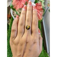 4.56 Ct. Cabochon Tiger's Eye from Ceylon (Sri Lanka) Life Style