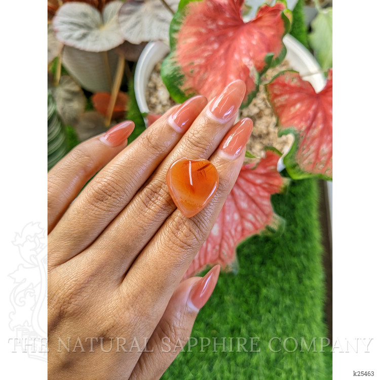 19.48 Ct. Orange Cabochon Agate from Madagascar