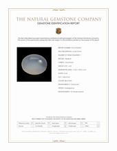 6.05 Ct. Blue Flash Cabochon Moonstone from Madagascar Scan Report