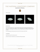 2.31 Ct. White Opal from Australia Appraisal