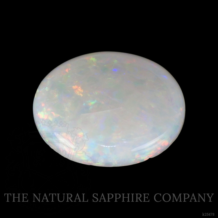 3.76 Ct. Multi Color Cabochon White Opal from Australia