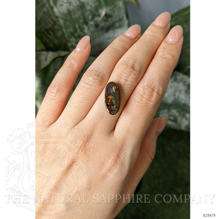 5.54 Ct. Multi Color Black Opal from Australia