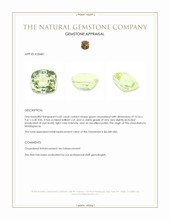 6.02 Ct. Green Chrysoberyl from Madagascar Appraisal
