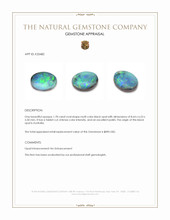 1.78 Ct. Multi Color Black Opal from Australia Appraisal
