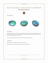 1.78 Ct. Multi Color Black Opal (Dark Opal) from Australia Appraisal