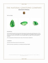 0.48 Ct. Tsavorite Garnet from Tanzania Appraisal