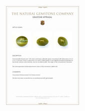 1.48 Ct. Yellowish Green Cabochon Chrysoberyl from Tanzania Appraisal