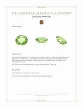 1.62 Ct. Yellowish Green Chrysoberyl from Tanzania Appraisal