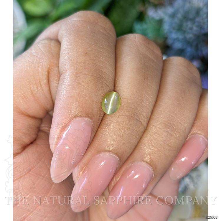 0.93 Ct. Yellowish Green Cabochon Chrysoberyl from Tanzania