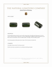48.18 Ct. Green Cabochon Tourmaline from Brazil Appraisal