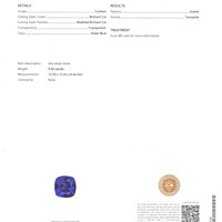 9.60 Ct. Violetish Blue Tanzanite from Tanzania Scan Report