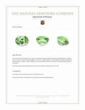 2.03 Ct. Green Grossular Garnet from Tanzania Appraisal