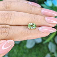 2.03 Ct. Green Grossular Garnet from Tanzania Life Style
