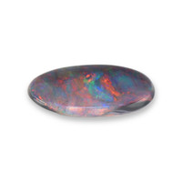2.42 Ct. Multi Color Cabochon Black Opal from Australia Video