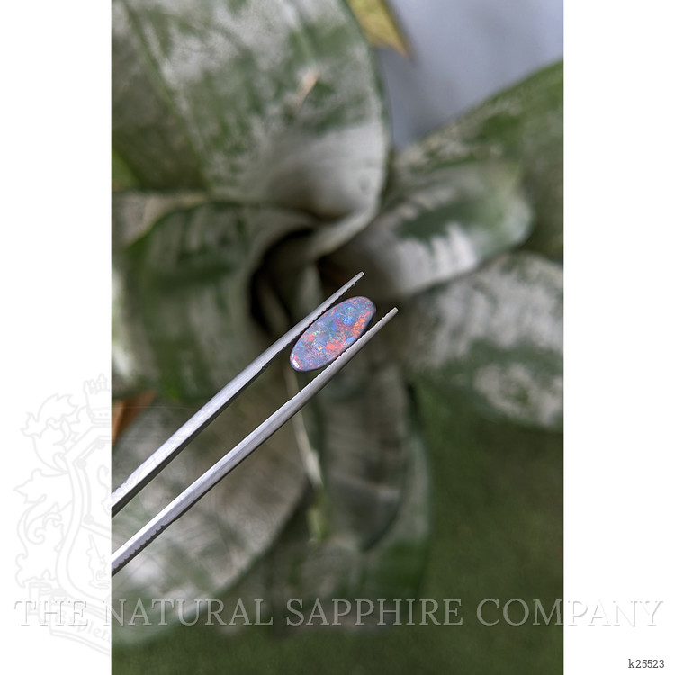 2.42 Ct. Multi Color Cabochon Black Opal from Australia