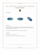 1.79 Ct. Multi Color Cabochon Black Opal (Dark Opal) from Australia Appraisal