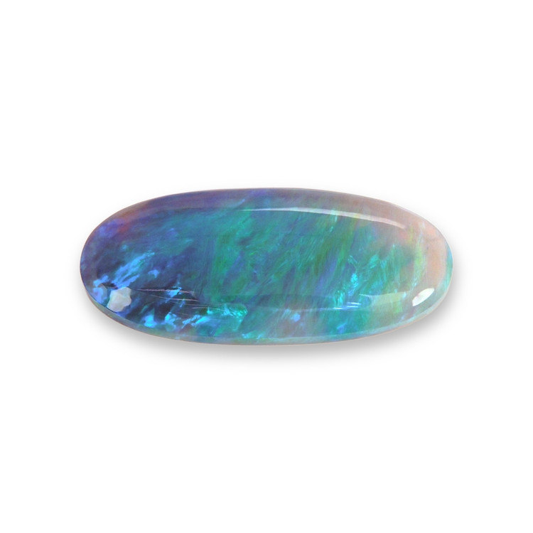 1.79 Ct. Multi Color Cabochon Semi-Black Opal from Australia