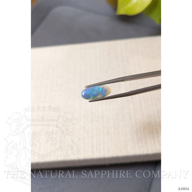 1.79 Ct. Multi Color Cabochon Semi-Black Opal from Australia