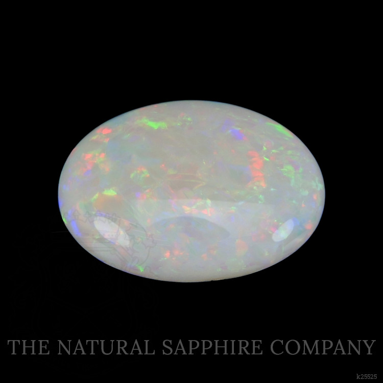 2.63 Ct. Multi Color Cabochon White Opal from Australia