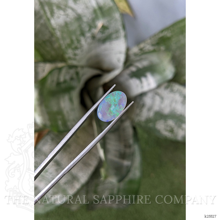 2.62 Ct. Multi Color Cabochon Semi-Black Opal from Australia