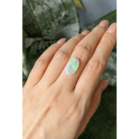 2.62 Ct. Multi Color Cabochon Semi-Black Opal from Australia Life Style