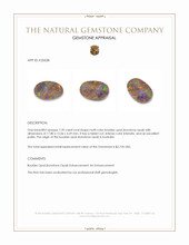 7.39 Ct. Multi Color Boulder Opal (Ironstone Opal) from Australia Appraisal