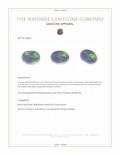 1.66 Ct. Multi Color Cabochon Black Opal (Dark Opal) from Australia Appraisal