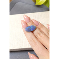 8.37 Ct. Multi Color Cabochon Black Opal from Australia Life Style
