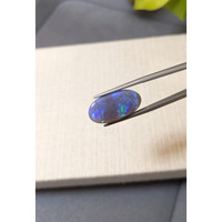 8.37 Ct. Multi Color Cabochon Black Opal from Australia Life Style