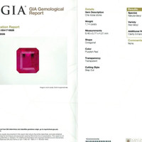 1.14 Ct. Purplish Red Red Beryl from United States Scan Report