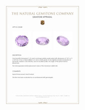 1.32 Ct. Pinkish Purple Spinel from Burma (Myanmar) Appraisal