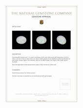 1.13 Ct. Cabochon White Opal from Australia Appraisal