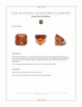 1.35 Ct. Orange Hessonite Garnet from Madagascar Appraisal