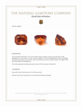 1.90 Ct. Reddish Orange Hessonite Garnet from Madagascar Appraisal